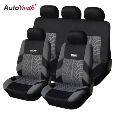 Full Set Car Seat Cover Tyre Line Seat Covers Auto GRAY Car Accessories Interior