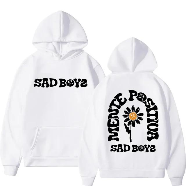 

Singer Junior H Sad Boys Positive Mind Funny Print Hooded Men Women Y2k Hoodies Oversized Sweatshirt Hip Hop Unisex Streetwear 3XL