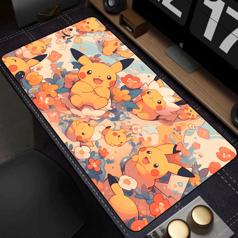 Anime Pokemon Desk Mat Mousepad - Gaming Mouse Pad for Computer Desks Office Accessories Keyboard Gaming Fan Art