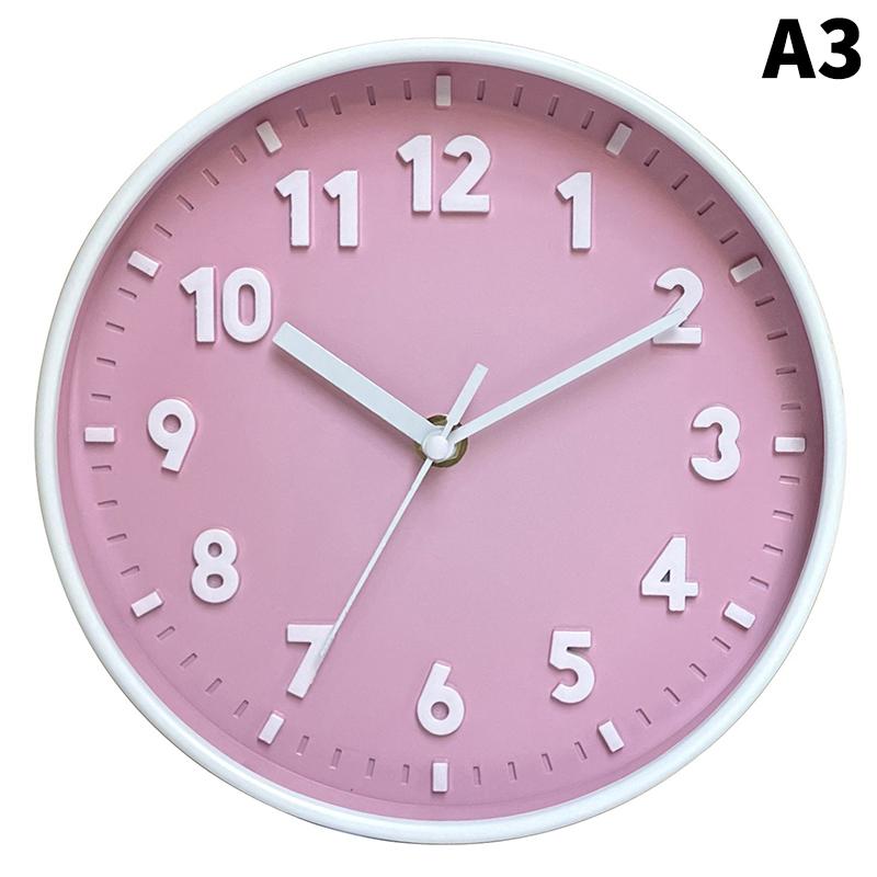 8 Inch Battery Operated Wall Clock Silent Digital Non Ticking Quiet Modern Bedroom Living Room
