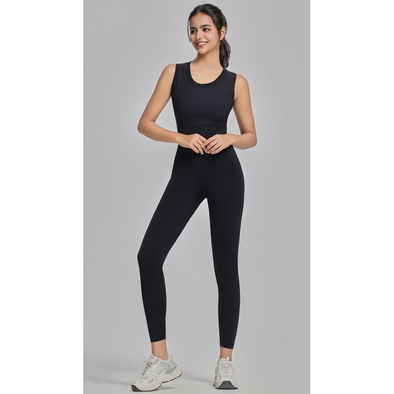High Waist Yoga Leggings Women Seamless Fit Quick Dry Workout Pants Tummy Control Butt Lift 9/10 Length