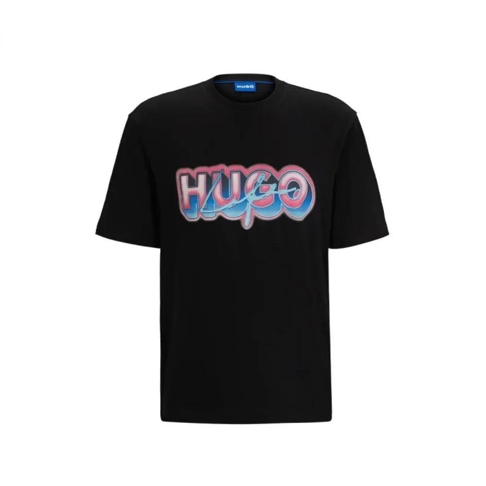 Fashion Summer Men Women T Shirt Designer Tee Hugo Print Short Sleeve Tshirt Oversized Top Luxury Brand Cotton T-Shirt Clothes