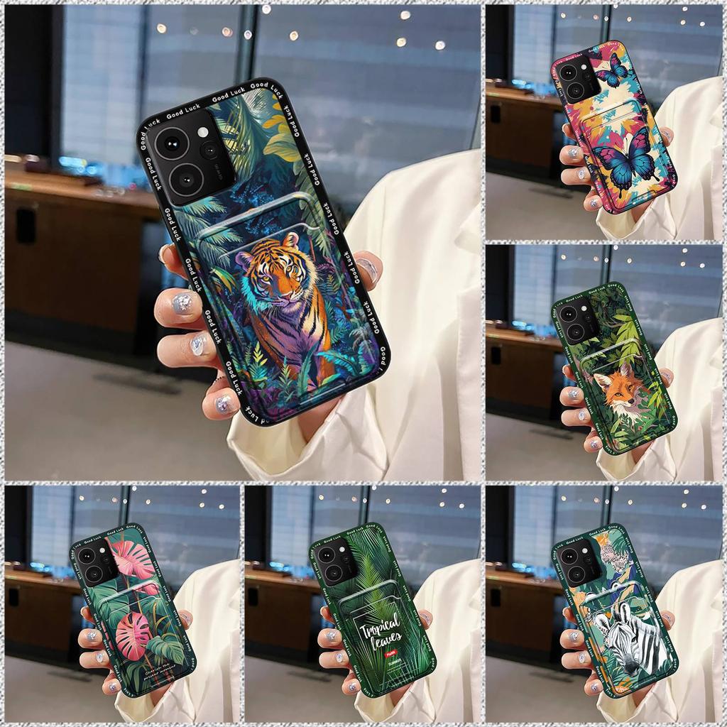 Dirt-resistant Back Cover Phone Case For Nokia HMD Skyline Card Slot Soft Case Cute Protective Cover Waterproof Graffiti