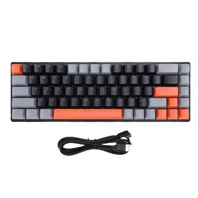 Mechanical Gaming Keyboard 60 Percent Wired 68 Keys RGB with Blue Switch for PC Laptop Computer