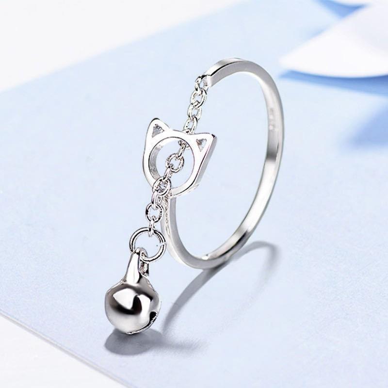Cute Cat and Mouse Shape Open Ring for Women Antique Silver Color Modern Fashion Girls Finger Accessories Hip Hop Party Jewelry