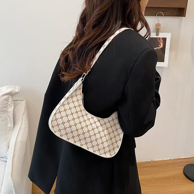 New baguette small bag women's bag shoulder armpit bag texture versatile casual small cross bag tide