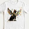 Egyptian Winged Cat Shirt: Comfort Colors Bastet Goddess Jumper, Ancient Egypt Mythology Art Gift