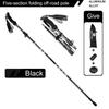 5-Section Outdoor Climbing Poles Aluminium Alloy Telescopic Travel Hiking Stick Non-Slip Handle Lightweight Mountaineering Tools
