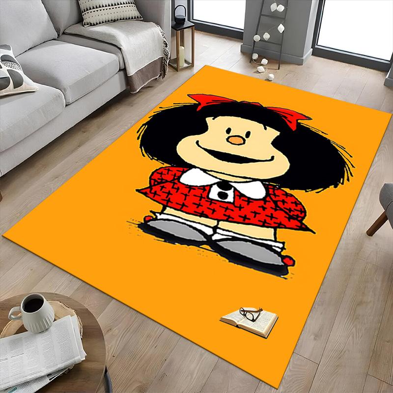 1pc Mafaldas Giant Pencil Adventure Carpet for Playroom Bedroom Living Room Sofa Home Decor,kids Game Area Rug Non-slip Floor Mat Y73028
