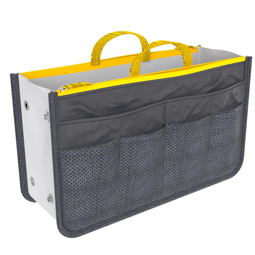 Großer Kapazität Portemonnaie Organizer Nylon Mehrere Taschen Handtaschen Organizer mit Netzgitter Herren Damen Outdoor Reise Einlage