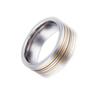 8MM Wide Trendy Gold Color Stainless Steel Rings For Men Women Double Color Engagement Wedding Band Ring Jewelry