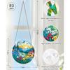 83 Pieces Round Shape Puzzle Suncatcher Acrylic Hanging Ornament Acrylic Puzzle Kit  Indoor Display