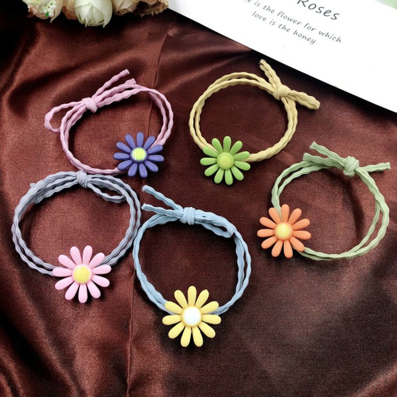 Beautiful Ins Women Daisy Hair Rope Headband With High-elastic Korean Rubber Band