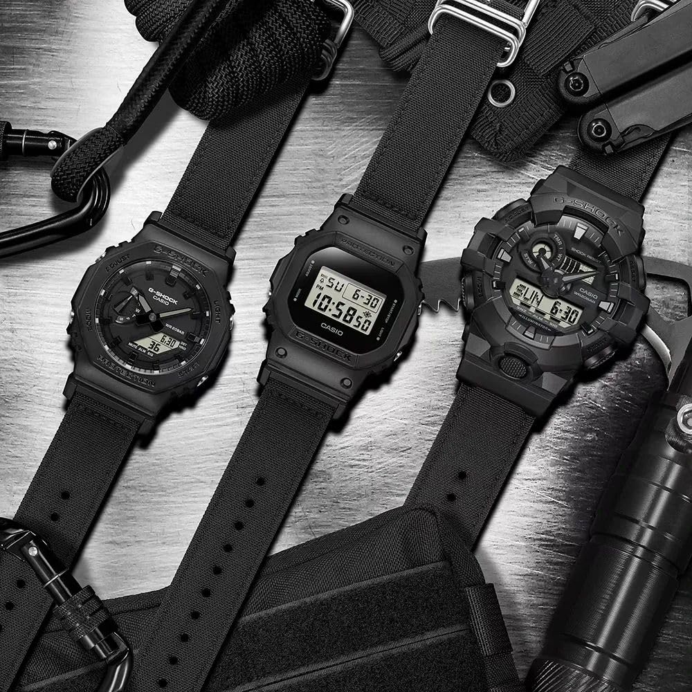Casio G-SHOCK DW-5600BCE-1DR Digital Watch Men's Black Dial Black/White Band Modern