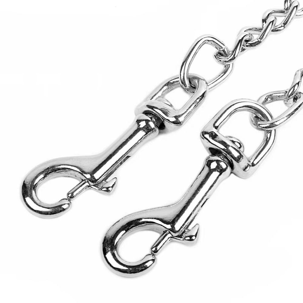Stainless Steel 2 Way Dog Leash Wear Resistant Pet Training Lead Twin Lead for Two Dogs  Walking