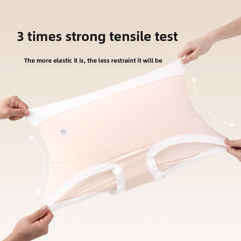 Oversized Women's Spring and Summer High Waist Antibacterial Cotton Extended Crotch Maternity Briefs