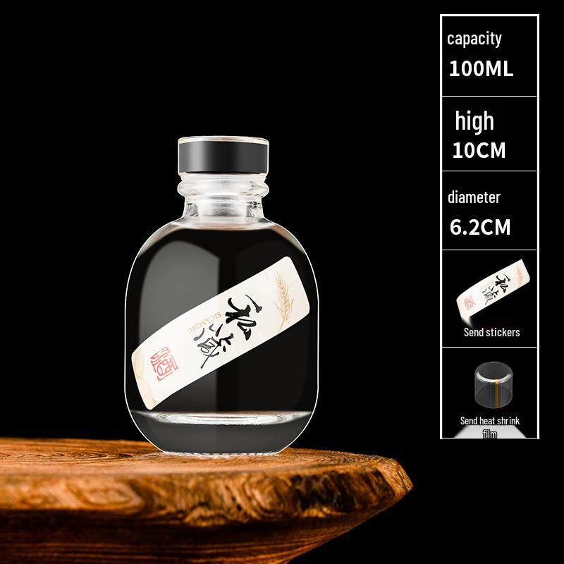 Transparent Glass Wine and Baijiu Infusion Bottle with Sealed Cap for Home Use