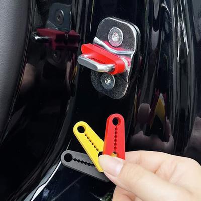 4 Pièces Coussin de Porte de Voiture Anti-Cliquetis Amortisseur de Choc Véhicules Camions Réduit Absorbeur pour Tampons Silicone Bruit Vibration Facile