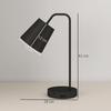 Table Lamp Set, 2 Pieces, Modern Lamps with USB-A and USB-C Port for Bedroom, Living Room & Office, Black