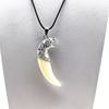 Fashion Brave Men's Pendant Necklace Vintage Bronze Wolf Tooth Alloy Pendant Necklace Fashion Choker Jewelry