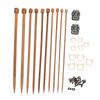 10PCS Bamboo Needles Cat Needle Stoppers and Stitch Markers Non Slip Stitch Rings for Sweater