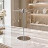 Rotating Necklace Holder Jewelry Display Rack | Sturdy Round Flat Base,