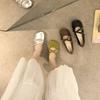 Rundkopf sanft silberne einzelne Schuhe Damen 2025 Fee flache Mary Jane Schuhe Damen Sommer