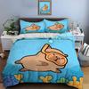 Cute Cartoon Capybara Print Bedding Set Duvet Cover 1 Duvet Cover 2 Pillowcases Adult And Children Bedding Set Christmas Gifts