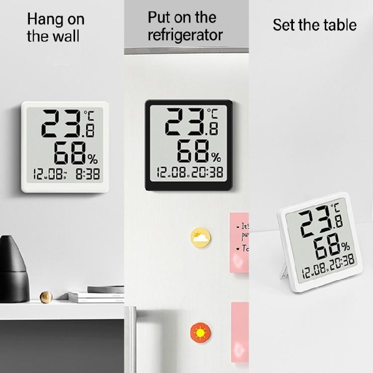 Digital Temperature and Humidity Meter Magnetic and Wall Hanging Support Space Saving for Home Office User Friendly