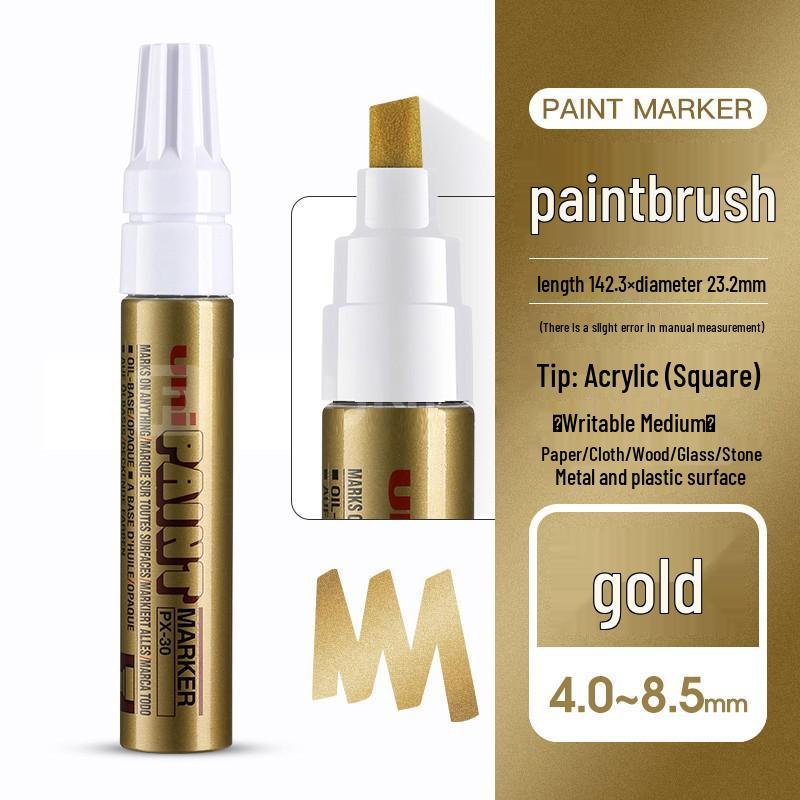 

Масляный маркер для рисования с клиновидным наконечником Mitsubishi PX-30 золотой