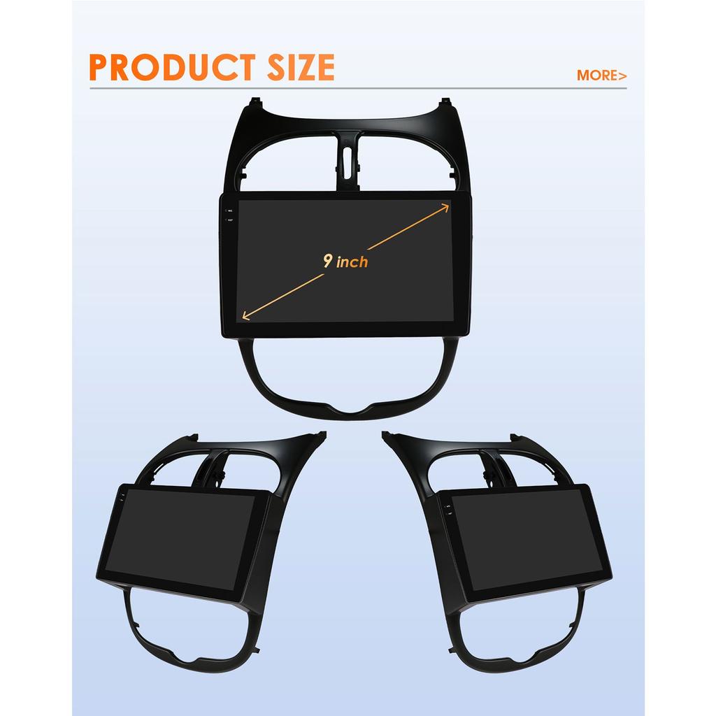 OSSURET Snapdragon 6115 Car Radio Autoradio for PEUGEOT 206 206SW 206CC 2001 - 2008 Carplay Android Auto Multimedia GPS 360 Cam Stereo