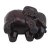 New Wooden Elephant Figurines Craft, Carved Natural Stone, Mineral Crystal Mini Animals Statue