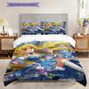 Whimsical Rabbit Timekeeper Three-piece Set (1 * Duvet Cover + 2 * Pillowcase, Without Core) 2D Flat Duvet Cover and Pillowcase Soft and Comfortable