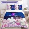 Juego de Ropa de Cama con Nombre Personalizado de Dibujos Animados Kpop Cazadores de Demonios 3 Piezas Cierre de Funda Nórdica Incluye 1 Funda Nórdica y 2 Fundas de Almohada para Todas las Estaciones Decoración de Dormitorio