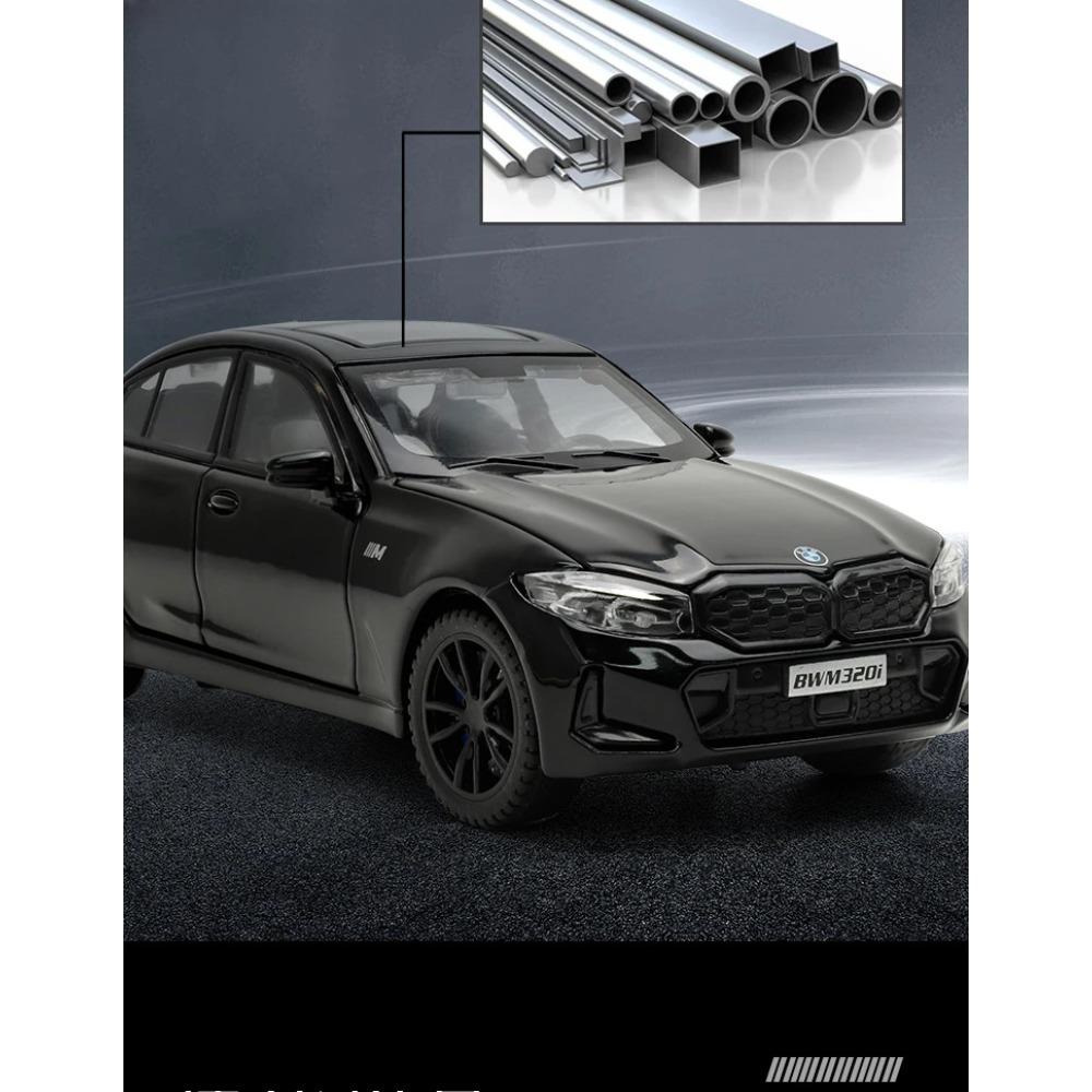Simulation 1/32 BMW 320I Alloy Car Model Sound Light Diecast Toy Vehicle Toy Car Birthday Gift Miniature Voiture Home Decor