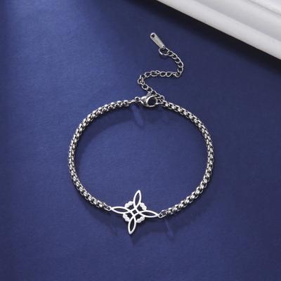 Witch Knot S-Bracelet Witchcraft Charm Bracelet Women Gold Sliver Box Chain Bracelets On Hand Wicca Amulet Zircon Gifts
