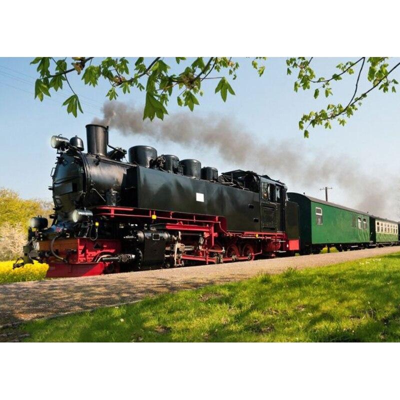 New 5D DIY Diamond Painting Train Scenery Diamond Embroidery Cross Stitch Full Round Drill Crafts Home Decor Manual Gift