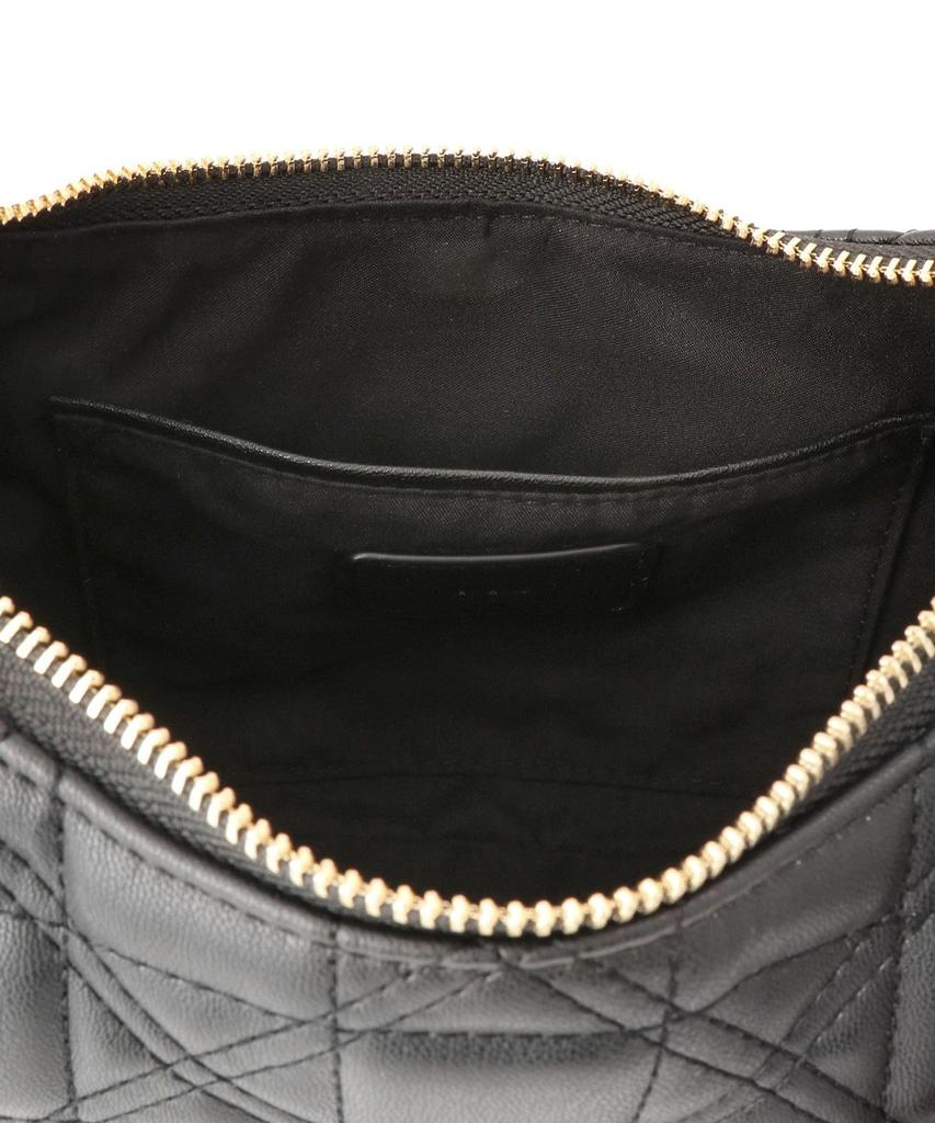 Quilted Bag with Heart Black F [BIS] 2-Way Charm, (01)