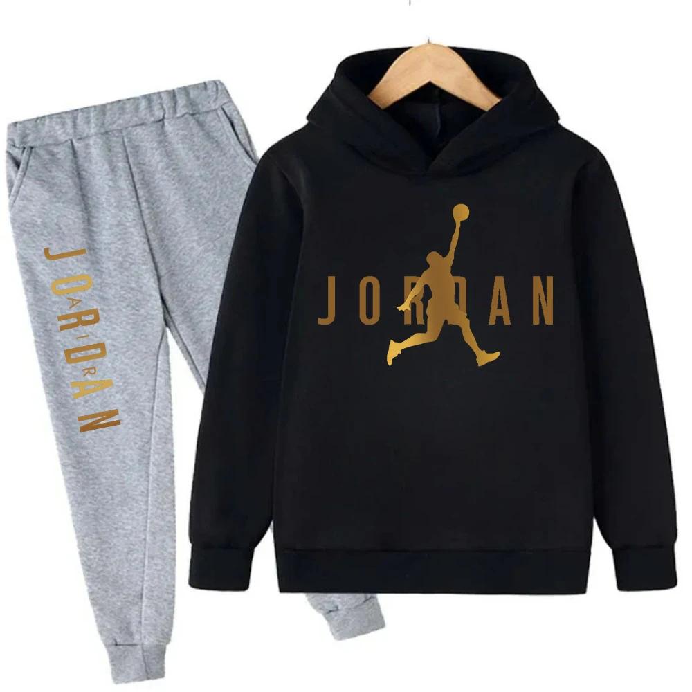 TZWYAutumn Warm Slam Dunk Master Pattern Printed Children Set Hoodie+Pant Suit 2pcs Set Kids Boy Girl Fashion Clothing Tracksuits