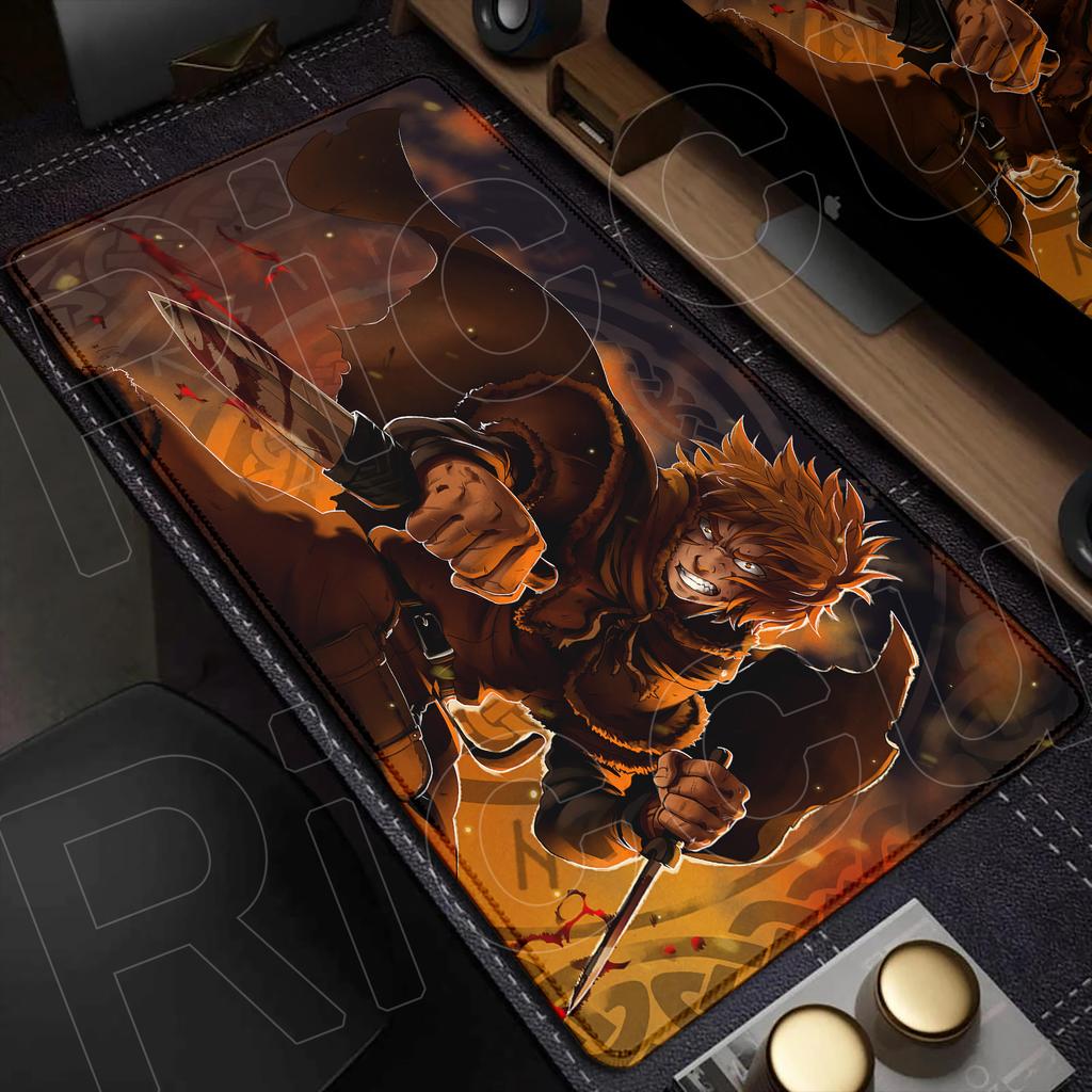 XXL Stor Musmatta Vinland Saga 40x90cm Musmatta E-sport Spel Tangentbordsskydd PC-tillbehör HD Datormatta Skrivbordsmatta