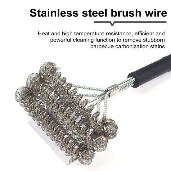 Brosse à Barbecue En Acier Inoxydable | Longue Poignée & Grattoir Intégré | Pour Tous Grills (Gaz, Charbon, Fonte) - 10