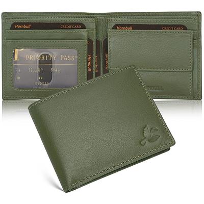 HORNBULL Maddison Herren-Geldbörse aus olivgrünem Leder für Herren