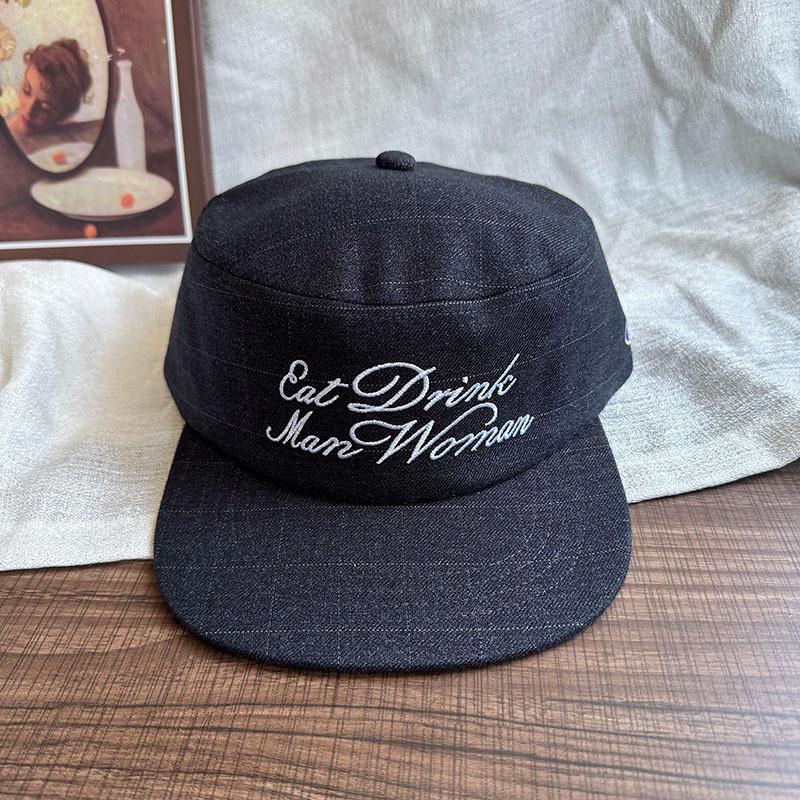 Embroidered Letter Baseball Cap With Sun Protection For Unisex Casual Style чёрный