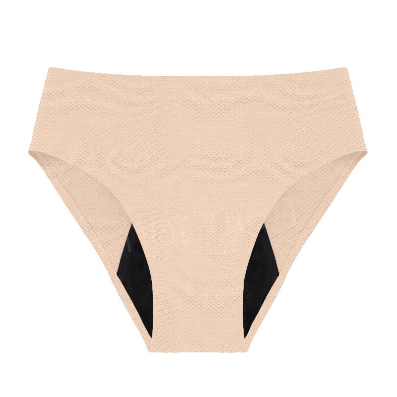 Large size women's physiological underwear front and rear leak-proof four-layer non-marking sticker ventilation hole sanitary napkin-free 