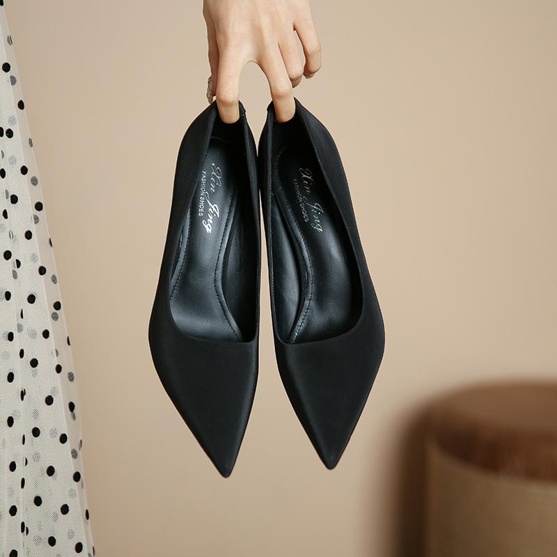 97035-9 Profesjonalny styl wysokie obcasy temperament duży rozmiar spiczasty nosek jeden pedał wysoki zmysł nie męczą stóp pojedyncze buty damskie szpilki
