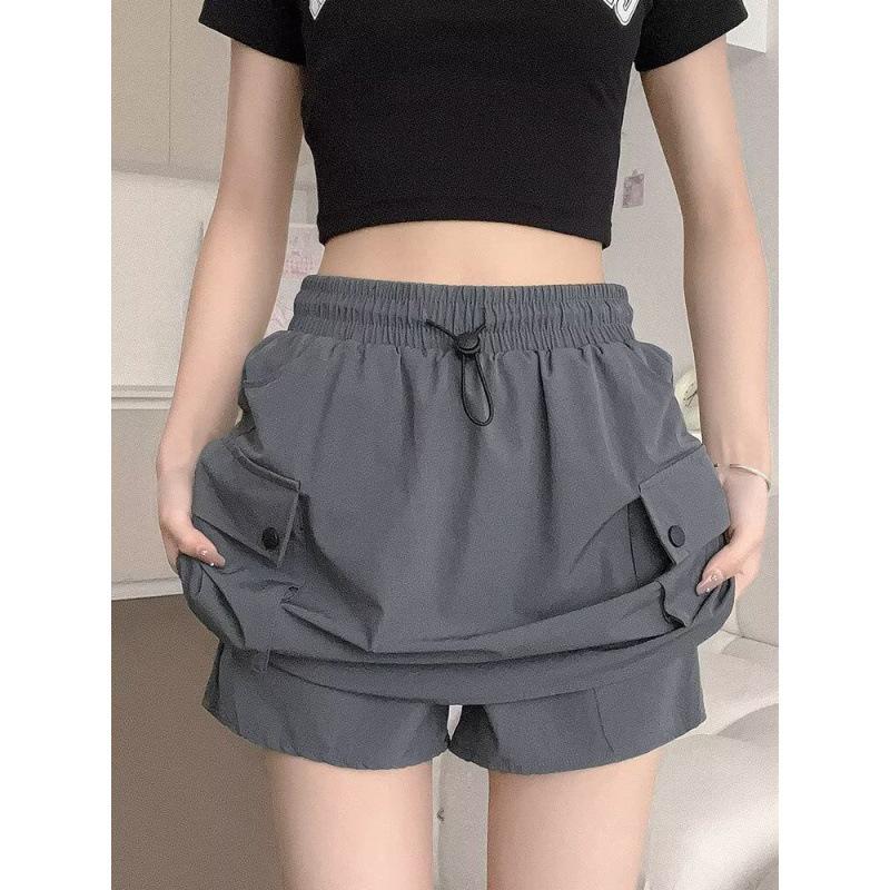 

Женские летние 2024 джинсы с высокой посадкой, черные, стрейч: Слим, Прямые, Широкие и Облегающие Шорты M серый