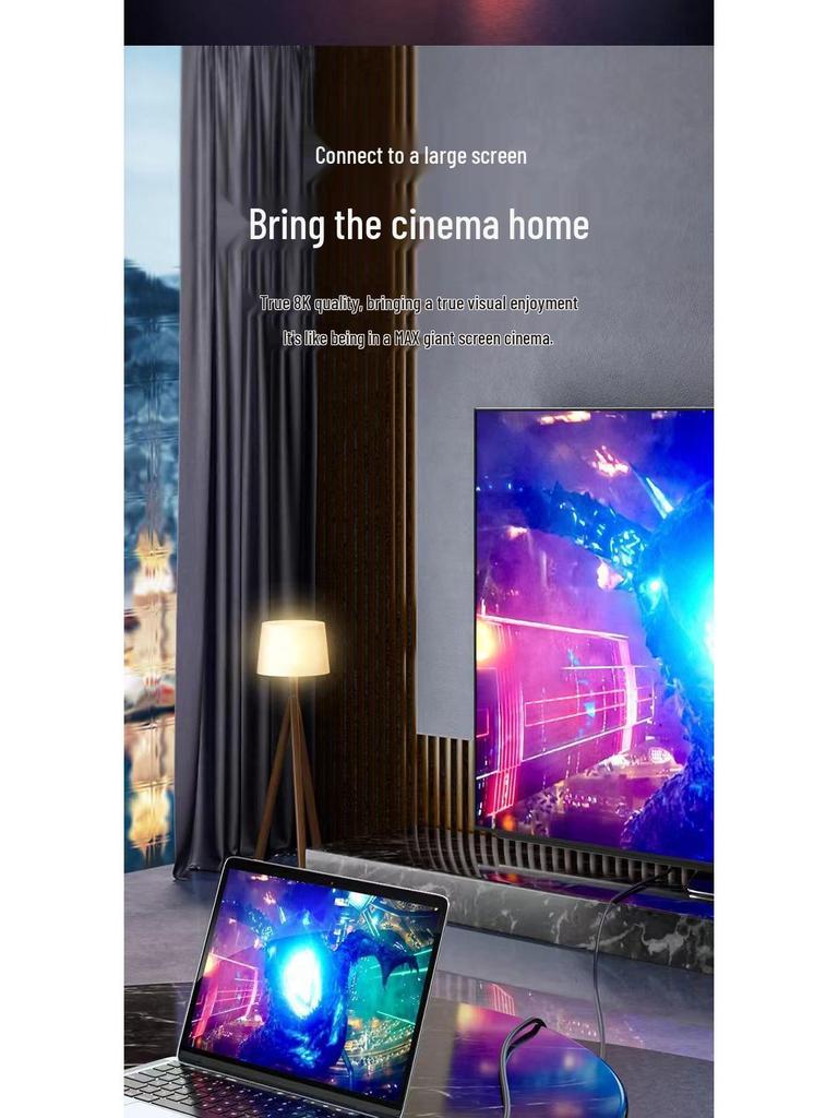 8K HDMI Cable for TV, Computer, Monitor, Projector, Set-Top Box & 4K Devices