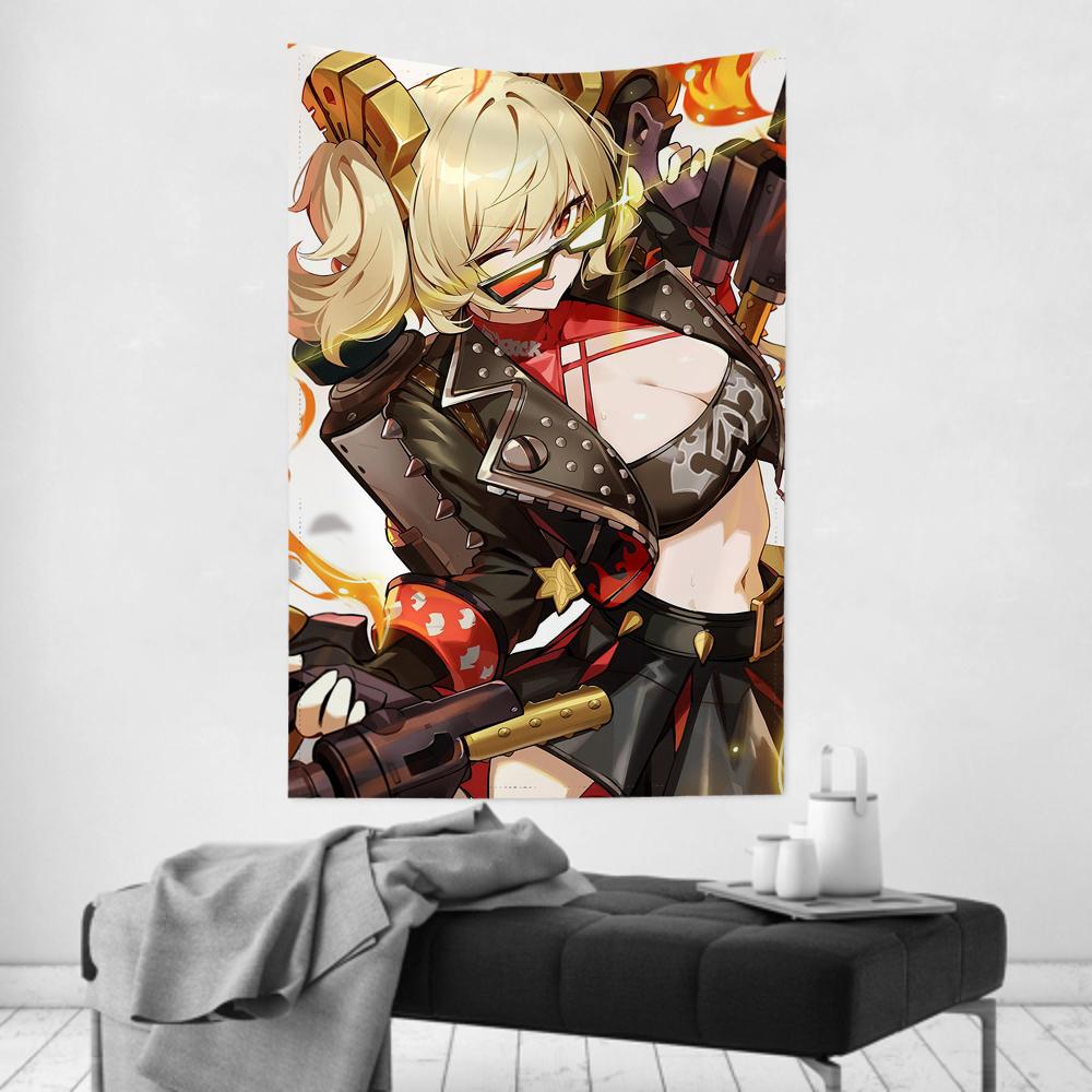 Bernice Animated Game Zenless Zone Zero Tapestry Room Decor Wall Cloth Party Hanging Background Room Decor Baby Room