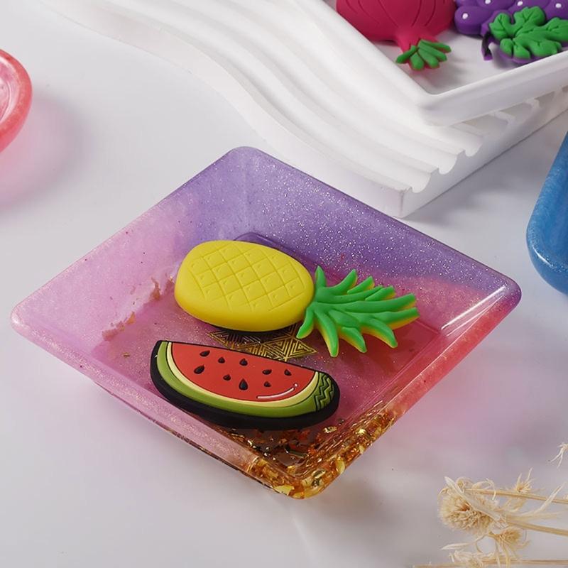 Silicone Resin Moulds Multi-shapes Resin Cup Tray Mould DIY Coaster Moulds for DIY Epoxy Resin Casting Craft Decoration