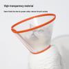 Elizabeth Anti-Bite Transparent Orange Pet Collar with PU Edging